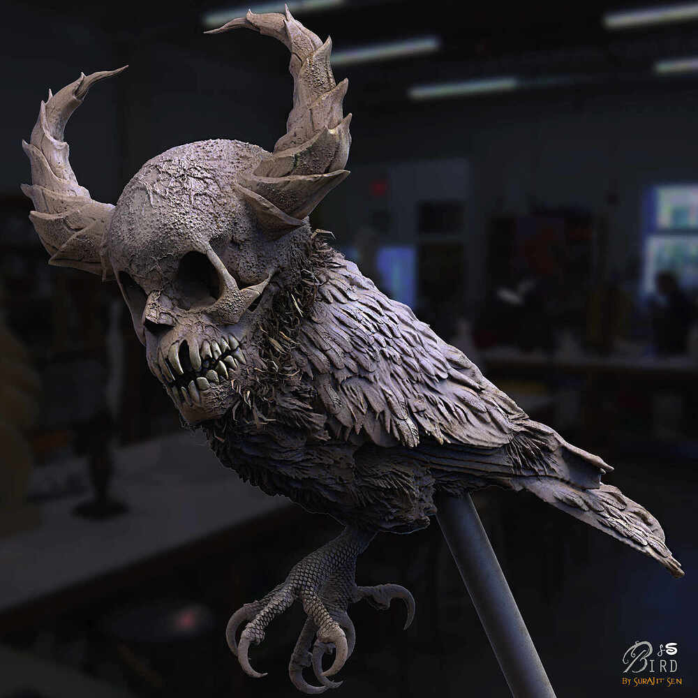 Bird_Creature_Digital_Sculpture_SurajitSen_Aug2022A_L