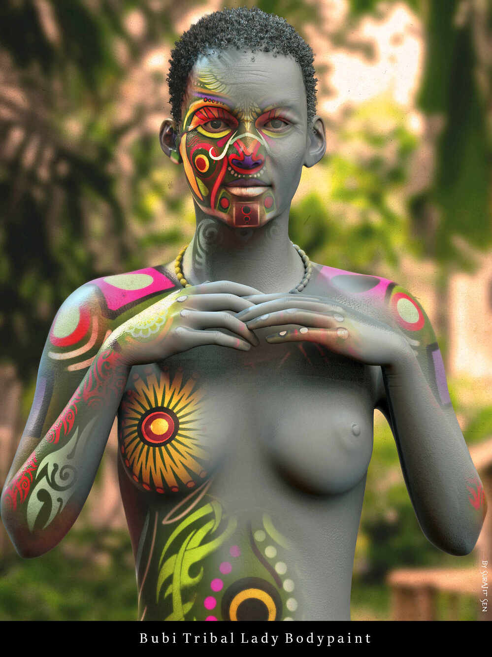 Bubi-Tribal-Lady-Bodypaint_CG_Character_by_SurajitSen_June2023_GR