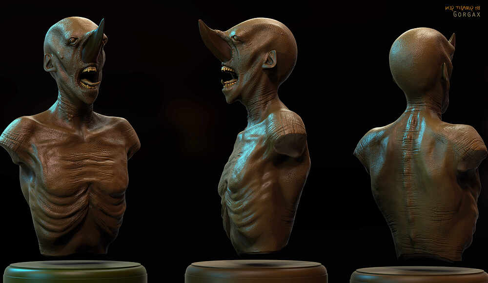 Gorgax_creature_Digital_SCulpture_SurajitSen_Nov2024_v01