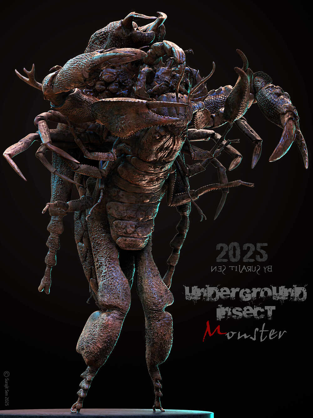 Underground_Insect-Monster_Digital_Sculpture_SurajitSen_May2025