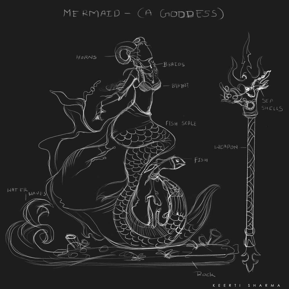concept mermaid godess