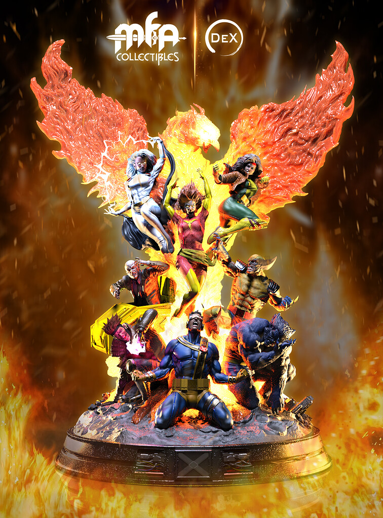 Xmen Dark Phoenix Raising Diorama - ZBrushCentral