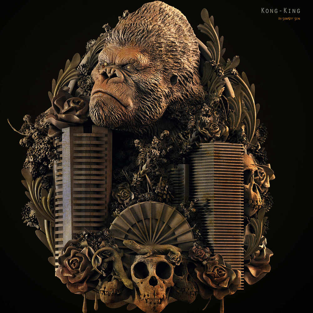 Kong-King_Digital_Sculpture_SurajitSen_May2023