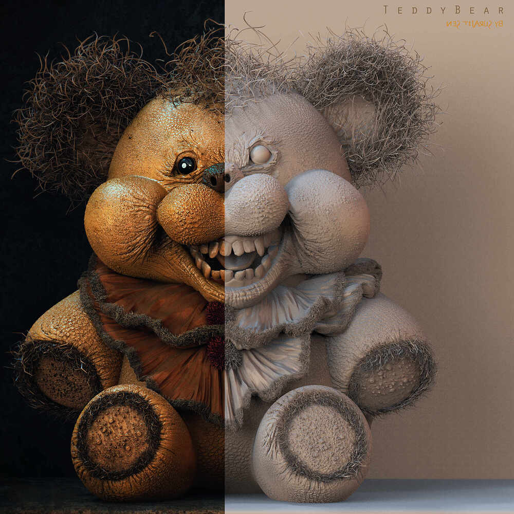 Teddy_Bear_Digital_SCulpture_SurajitSen_Feb2024WIP