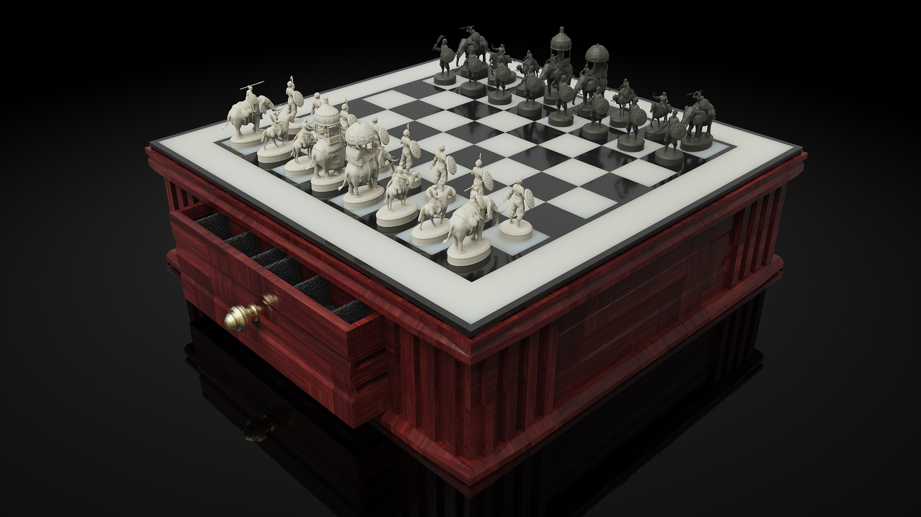 Chess set for 3D printing ZBrushCentral