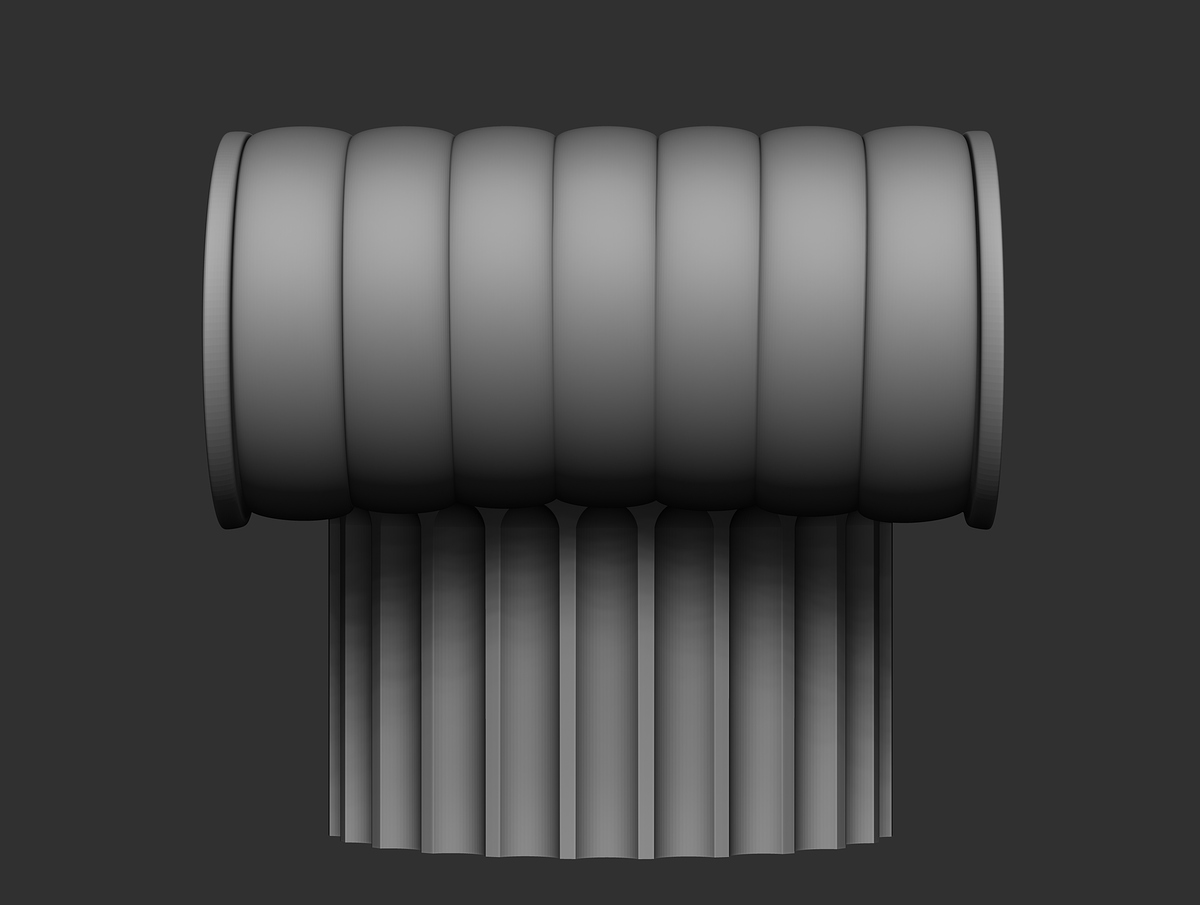 ZBrush columna perfil