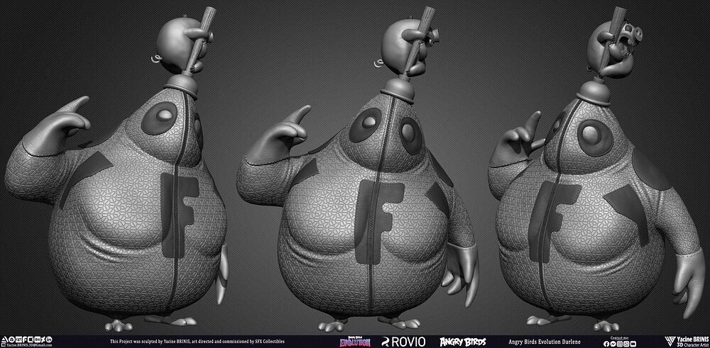 Darlene Angry Birds Evolution Rovio Entertainment Sculpted by Yacine BRINIS 001