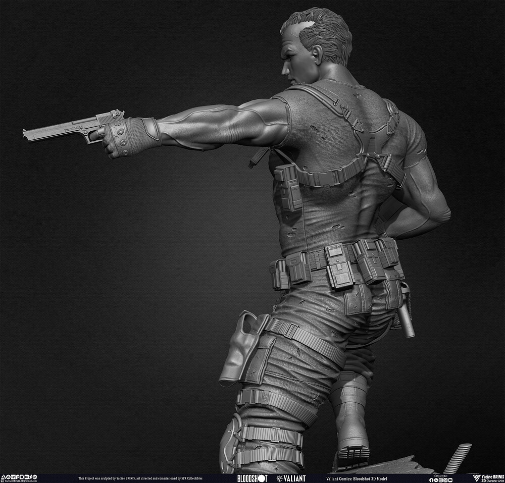 Bloodshot Valiant Comics sculpted by Yacine BRINIS 020