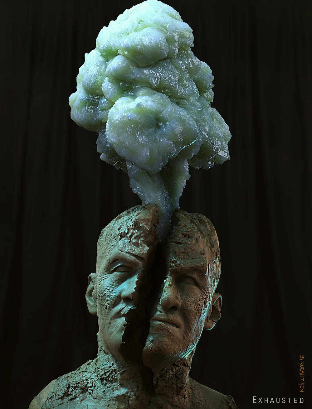 Exhausted_Digital_Sculpture_SurajitSen_May2023A