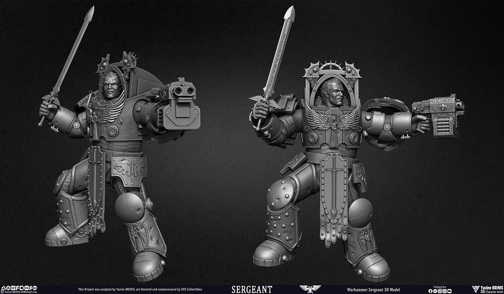 Warhammer Sergeant sculpted by Yacine BRINIS 005