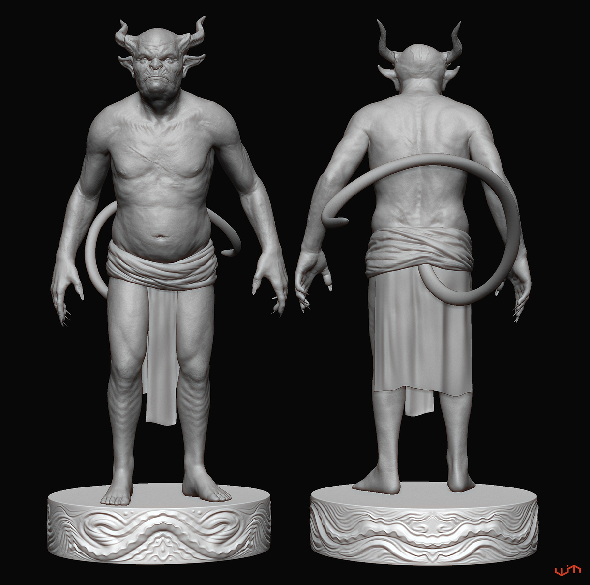 zbrush high poly shot front back