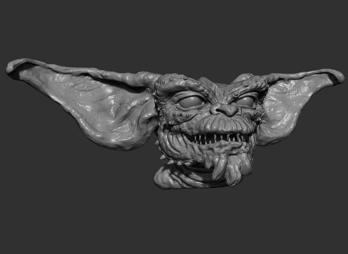 Gremlin head ZBrush basicmaterial 2