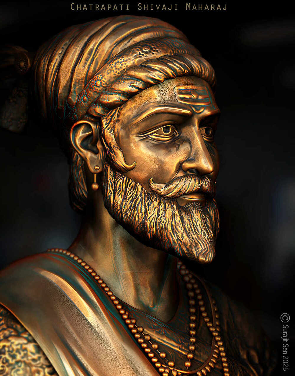 Chatrapati Shivaji Maharaj _Digital_Sculpture_SurajitSen_feb2025