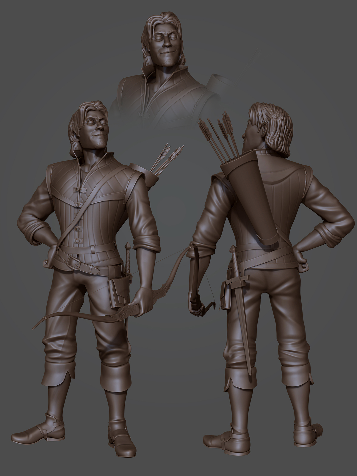 Flynn_Rider_Clay_Render