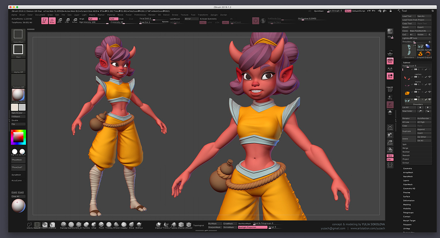 2_YuliaSokolova_Onigirl_ZBrush