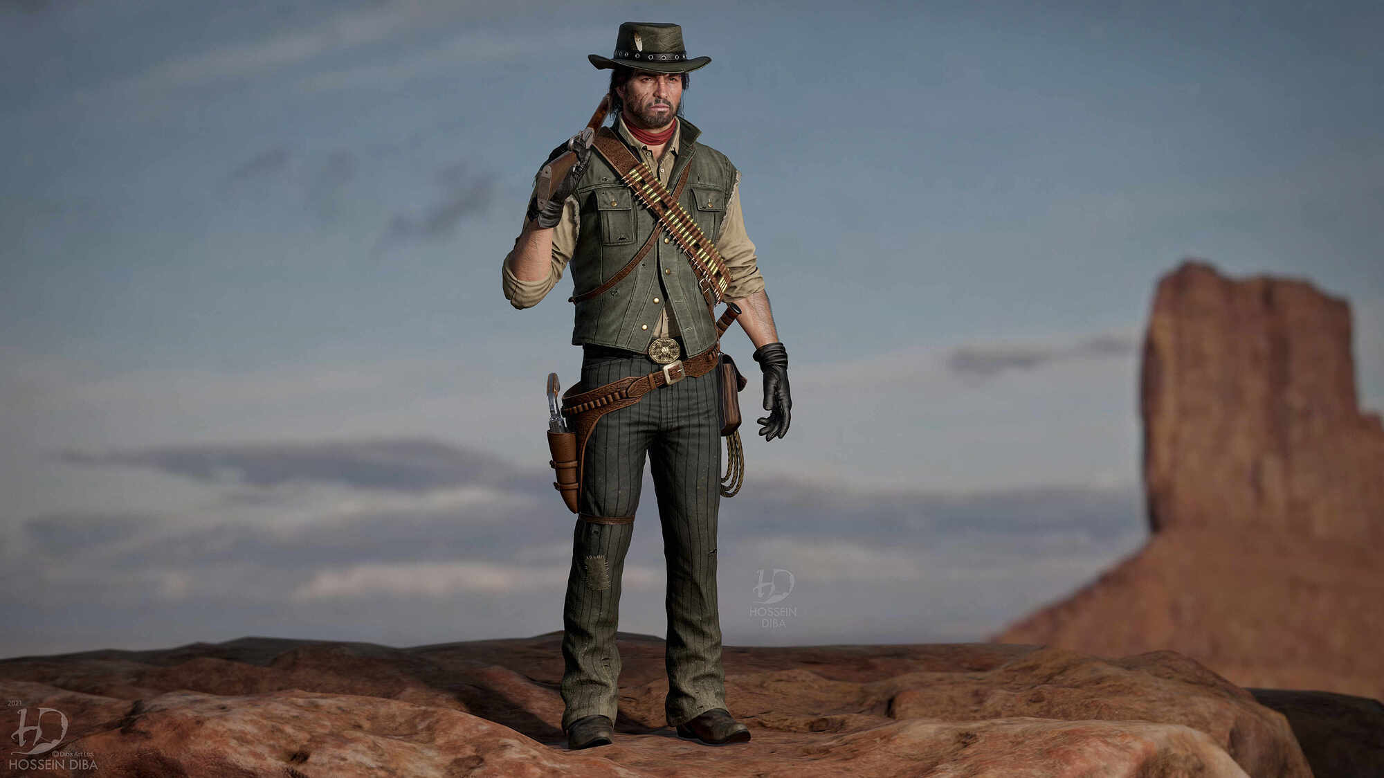 3D Model of John Marston (Real Time) ZBrushCentral