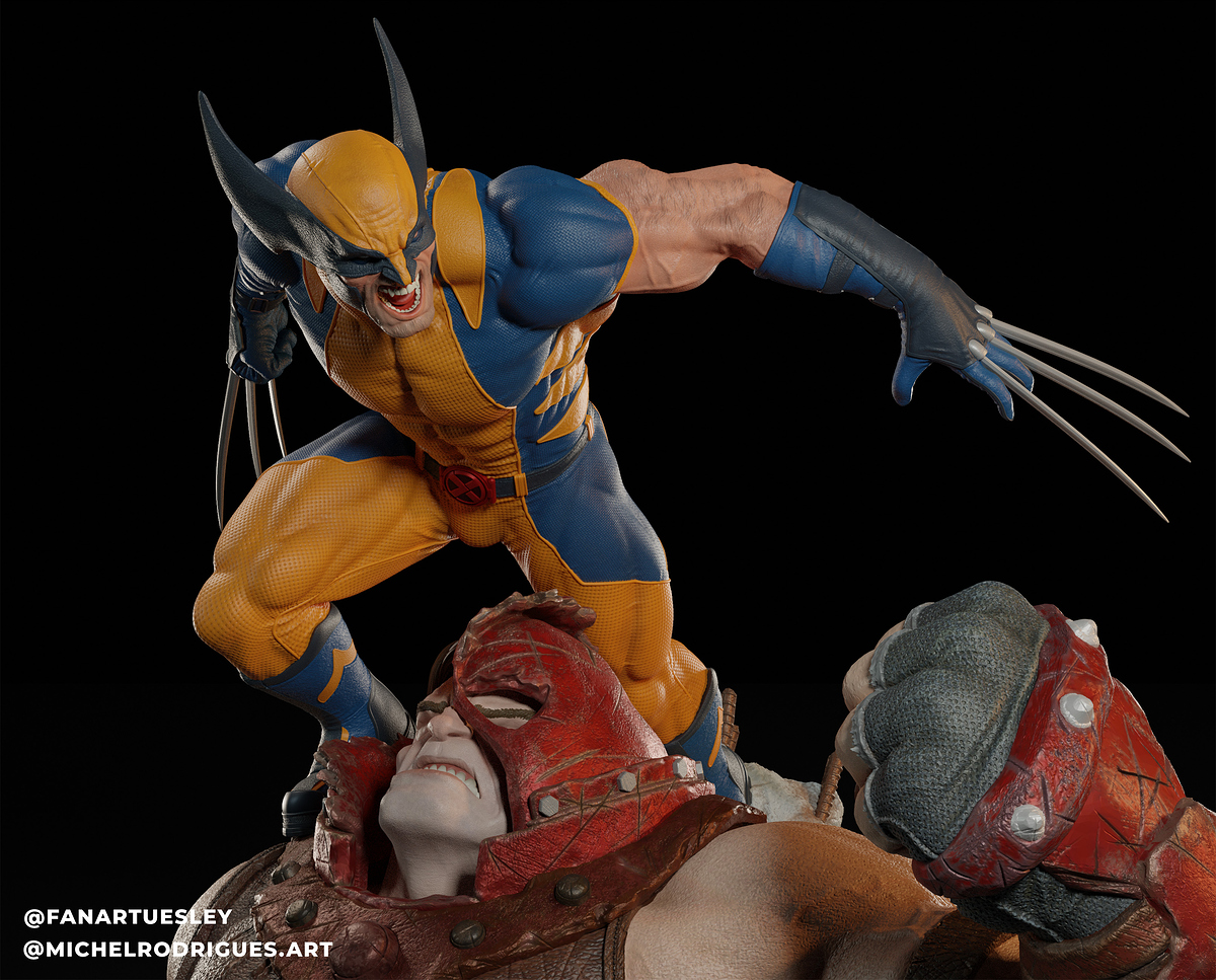 FanArtUesley WolverineVsJuggerPrancheta 1