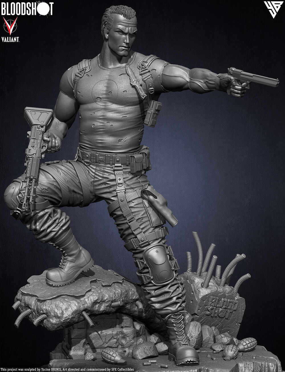 Bloodshot Valiant Comics sculpted by Yacine BRINIS 027