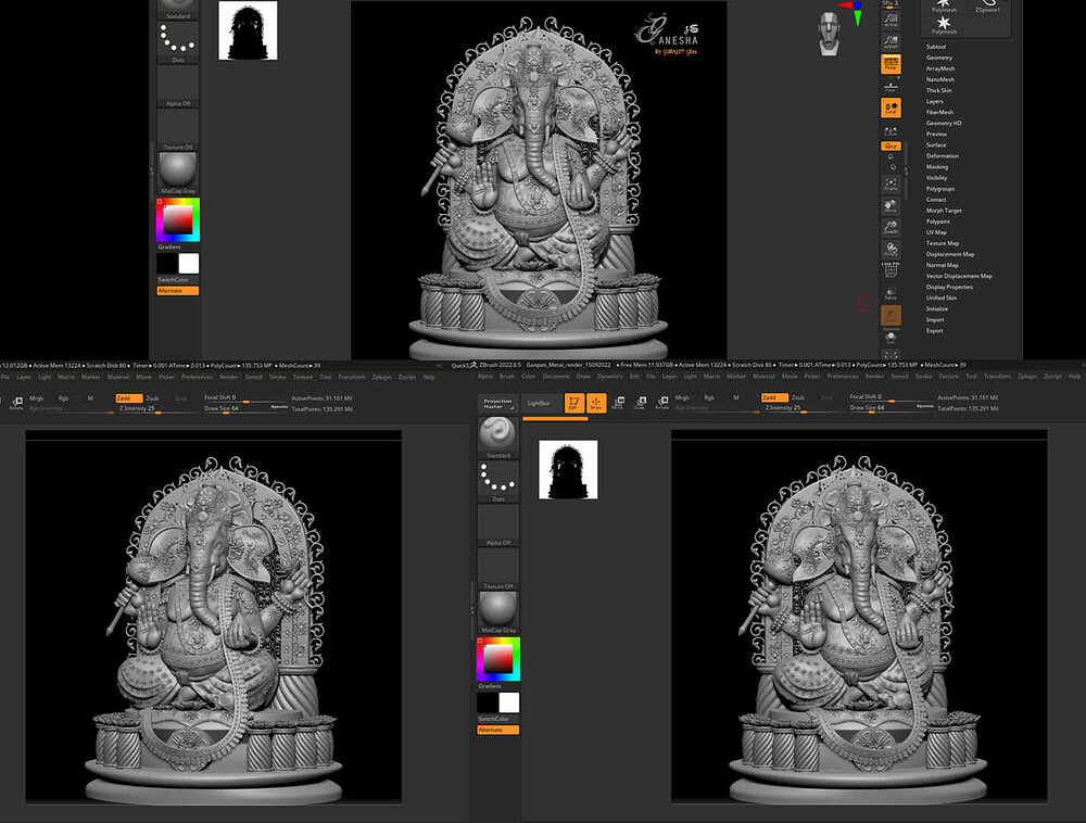Ganpati_Digital_Sculpture_Sept2022_WIP