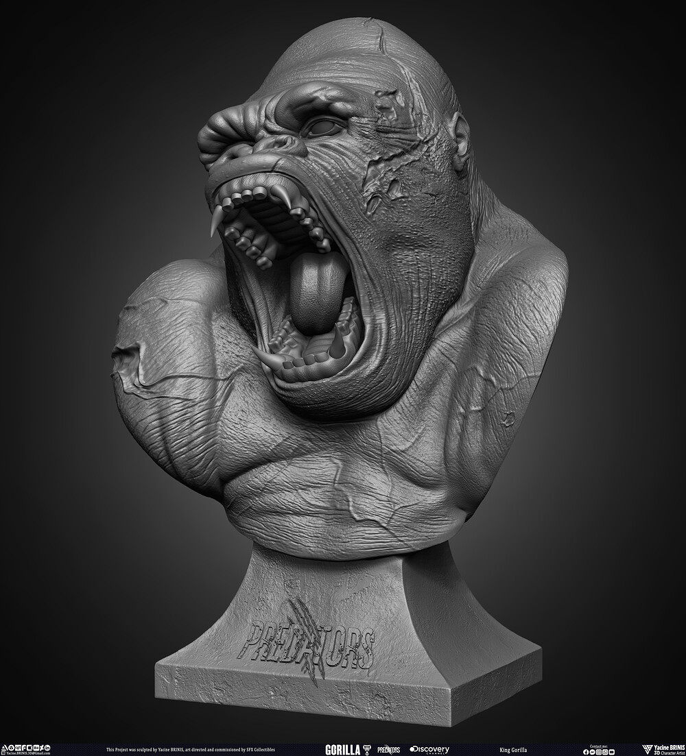 King Gorilla Predator sculpted by Yacine BRINIS 002