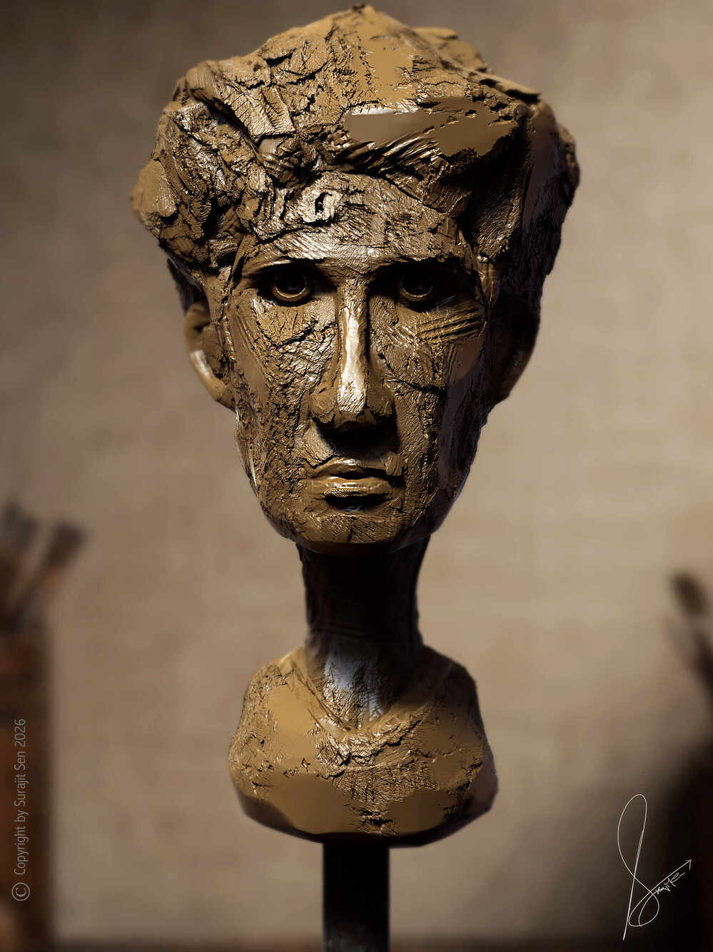 CLAY_HEAD_DIGITAL_SCULPTURE_SURAJITSEN_APRIL2026