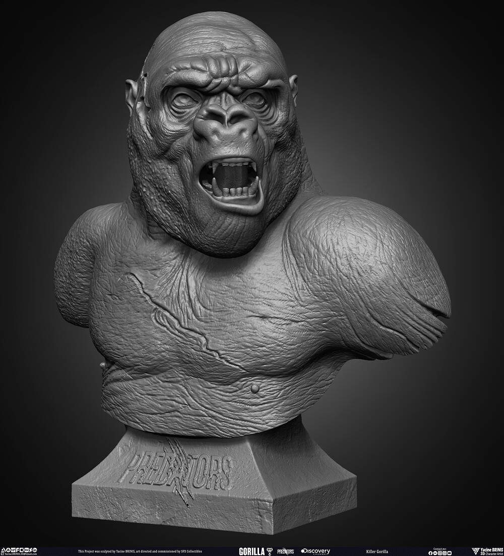 Killer Gorilla Predator sculpted by Yacine BRINIS 006