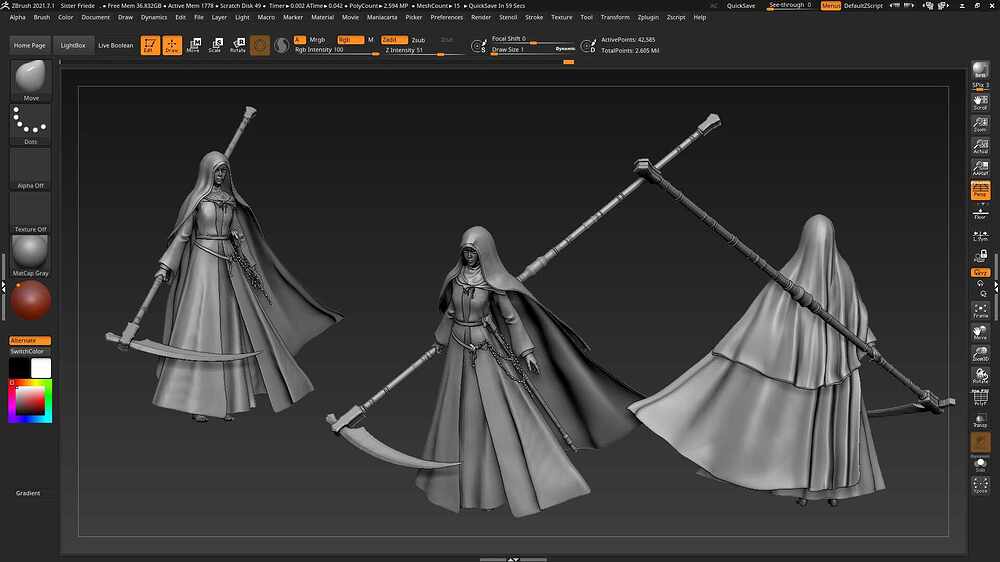 Zbrush sculpt view 2