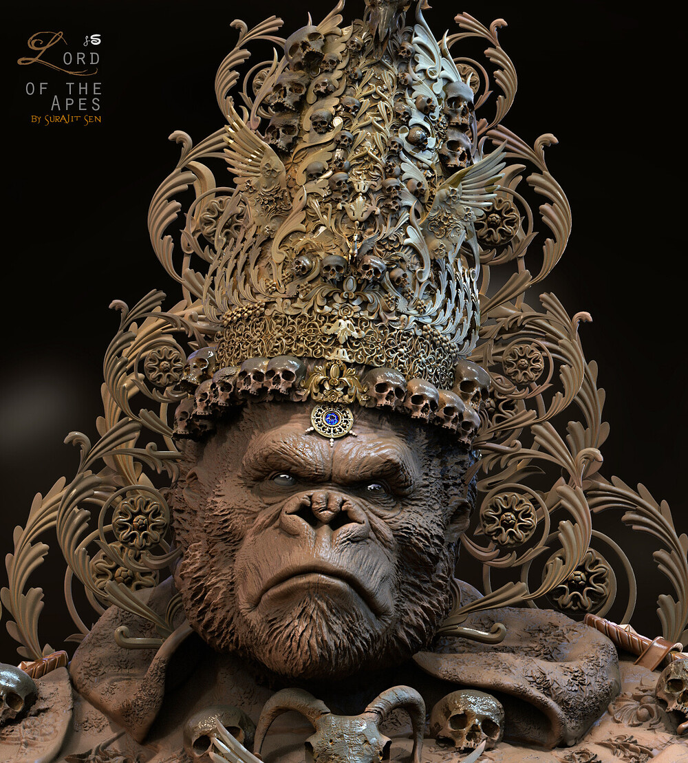 3_surajit-sen-b-lord-of-the-apes-digital-sculpture-surajitsen-2022-