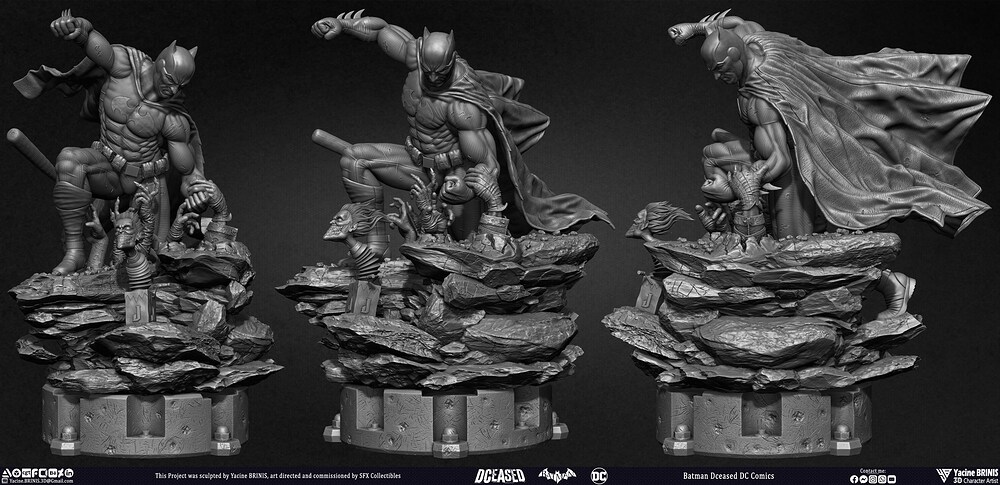 Batman Dceased DC Comics sculpted by Yacine BRINIS 001
