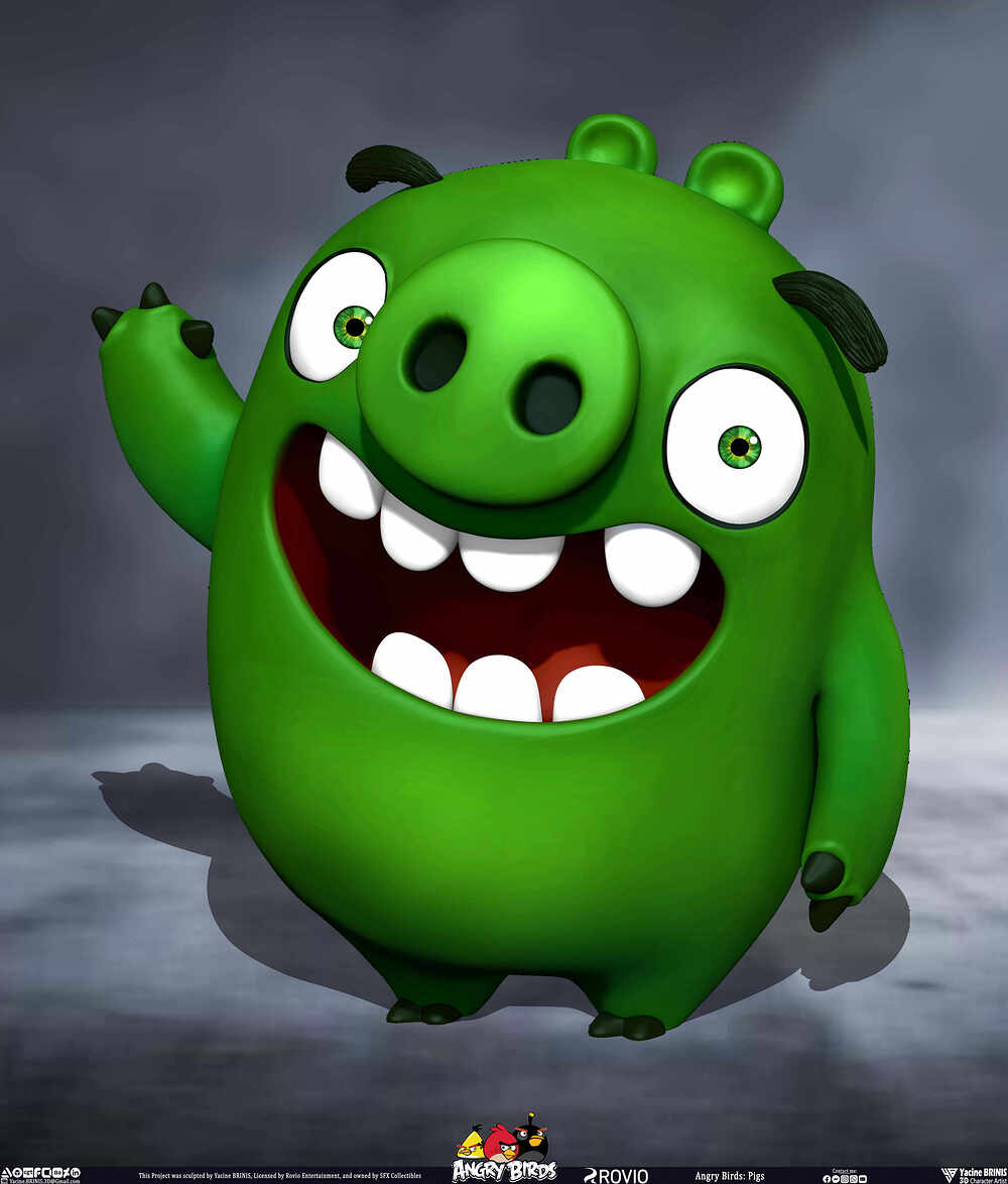 Pigs Angry Birds Rovio Entertainment Pose sculpted By Yacine BRINIS 006
