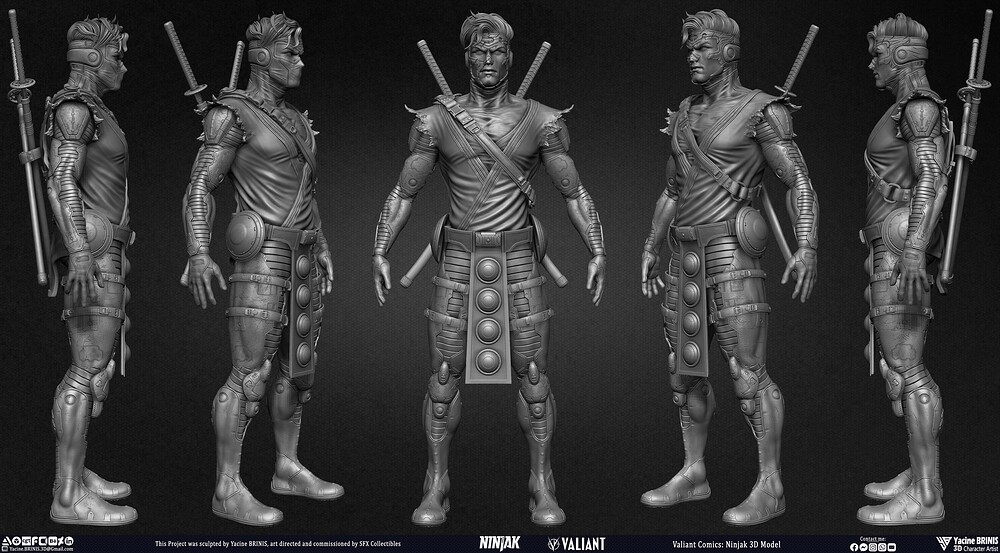 Ninjak Valiant Comics sculpted by Yacine BRINIS 011
