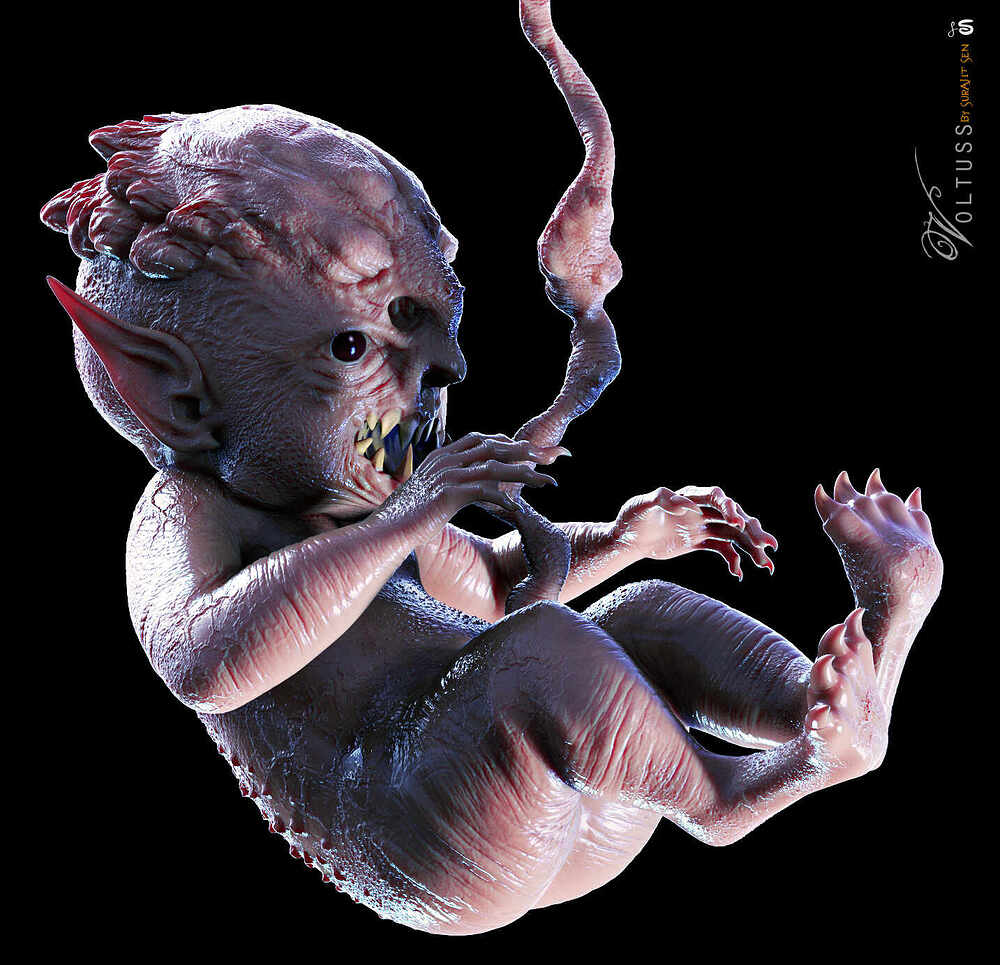 ​Voltuss_Fetus_Creature_SurajitSen_April2022_cute_A