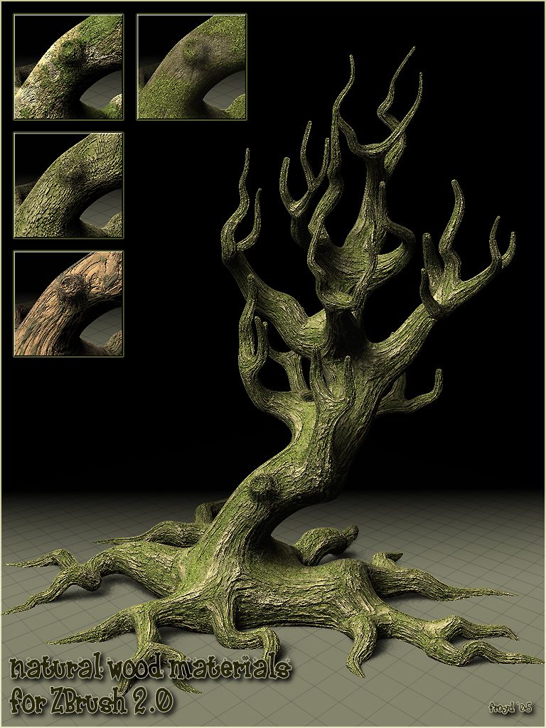 wood texture zbrush