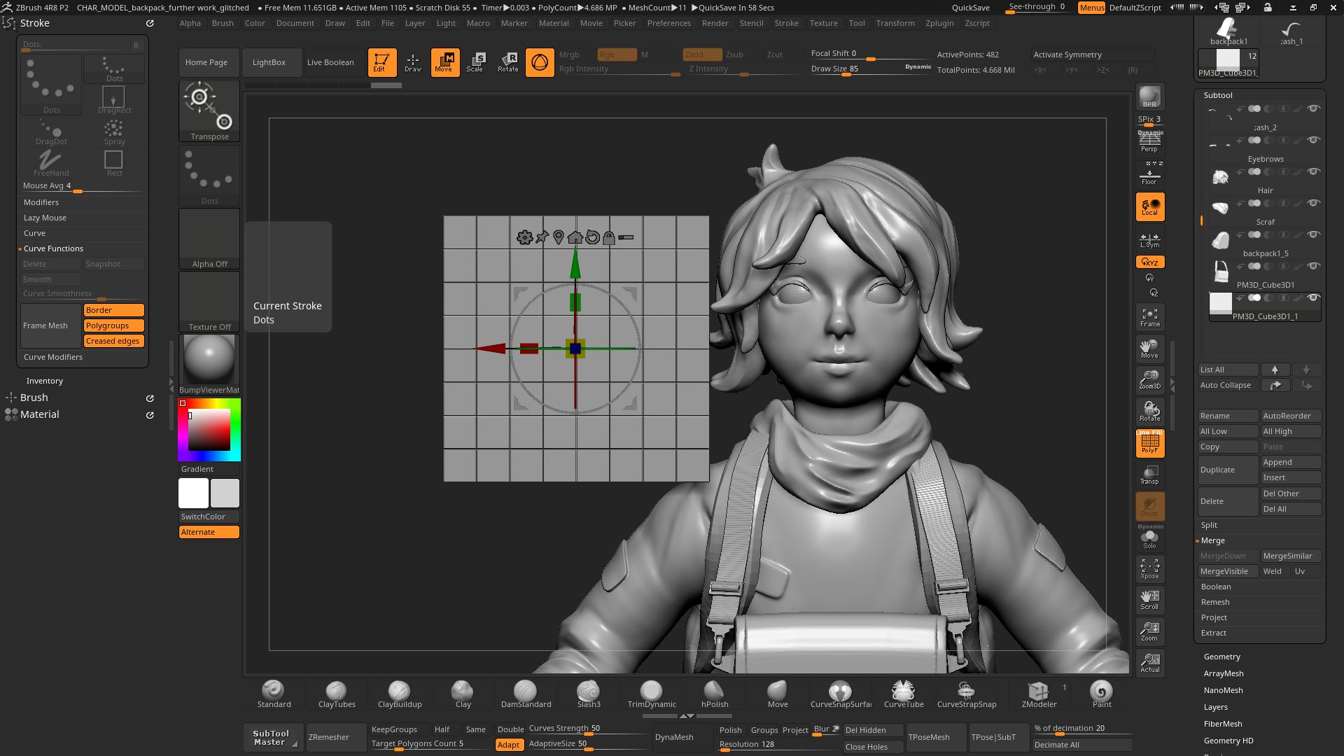 draw polyframe not working zbrush