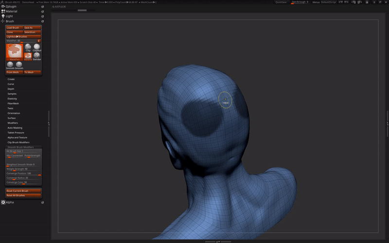 Zbrush 4r8 - Smooth Groups Issue.gif