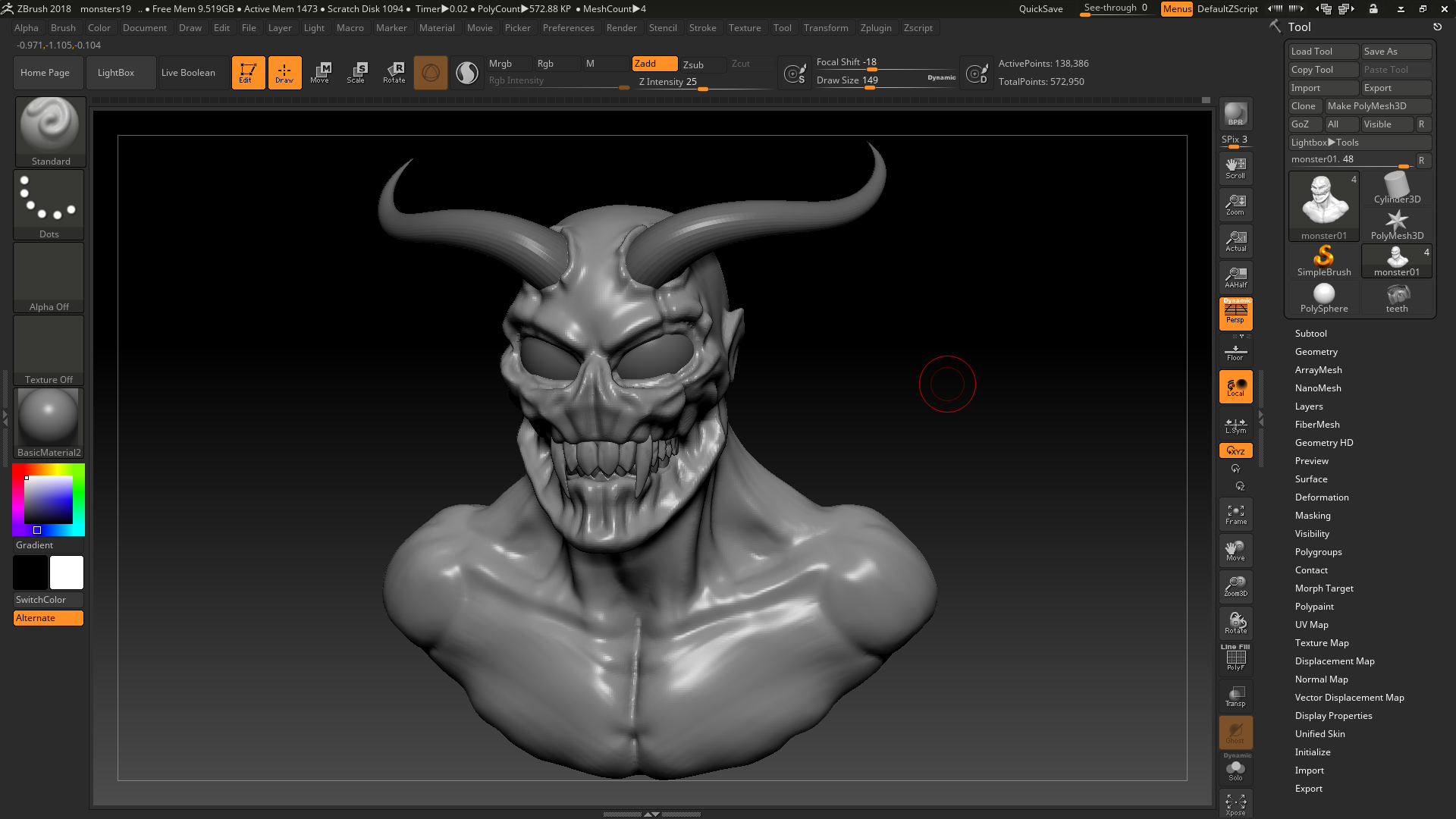 zbrush center