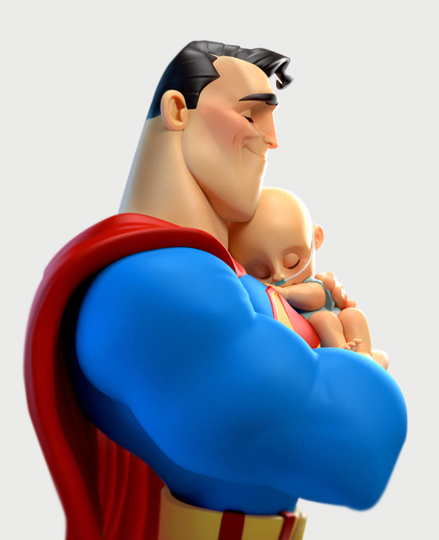Superman and Baby - ZBrushCentral