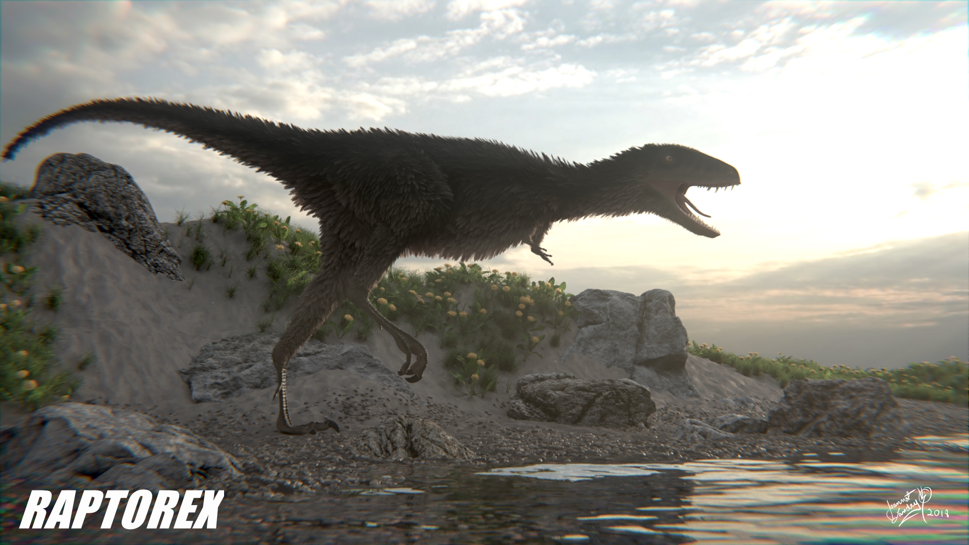 Raptorex_BeachScene_LightingScenario02.jpg