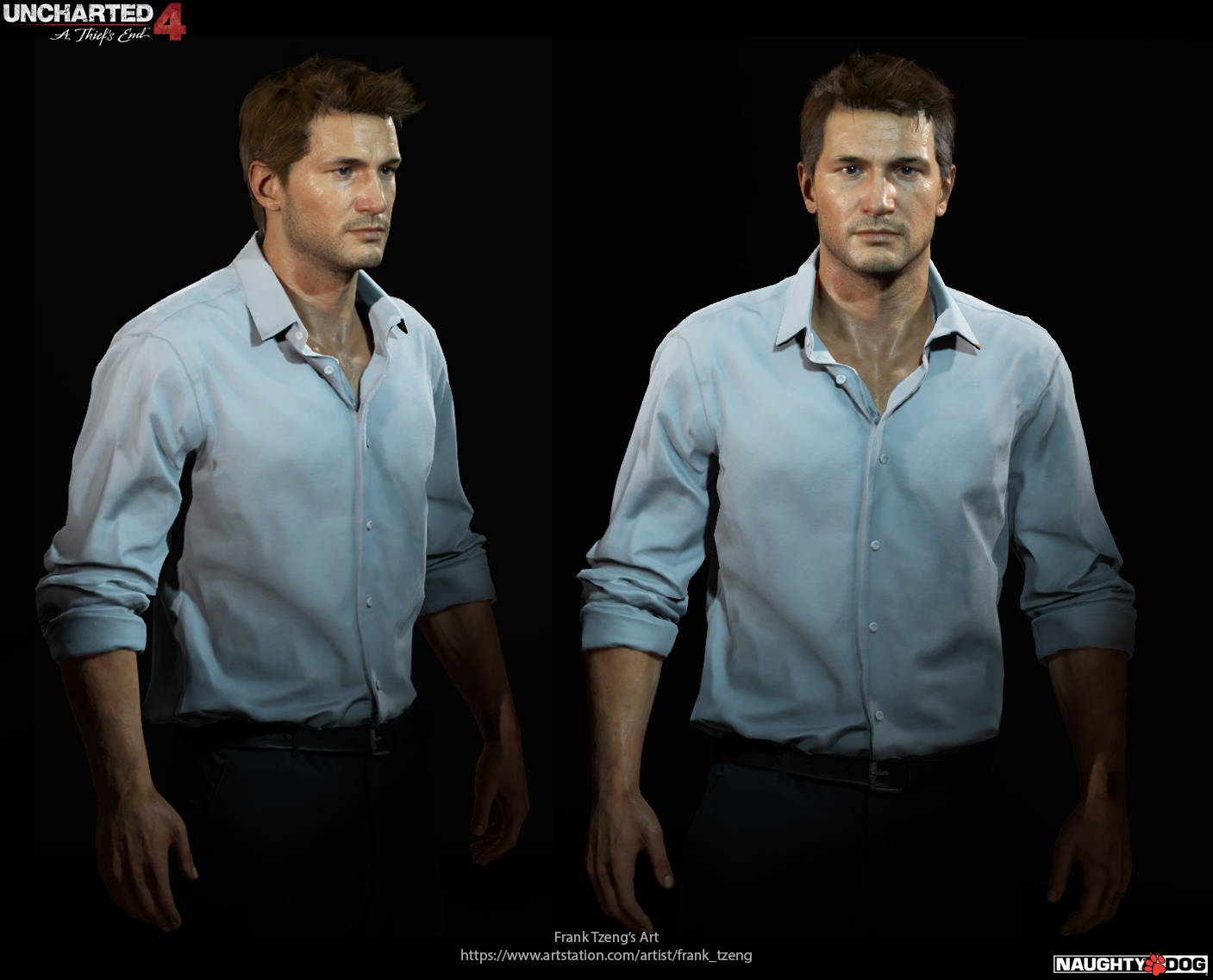 Frank Tzeng - Nathan Drake- Uncharted 4 head and arm details