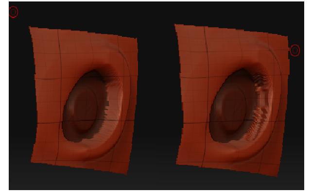 how to not effect polys behind mesh zbrush