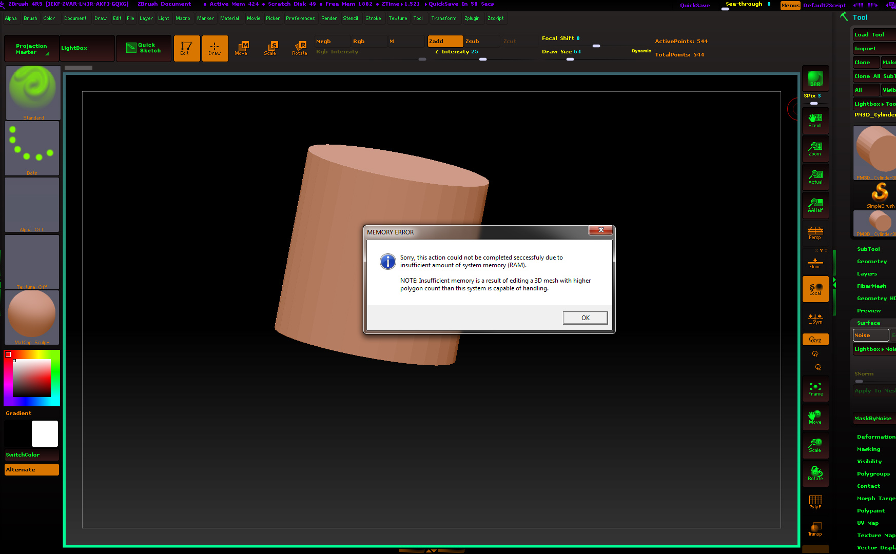 zbrush 2018 close holes crashes computer