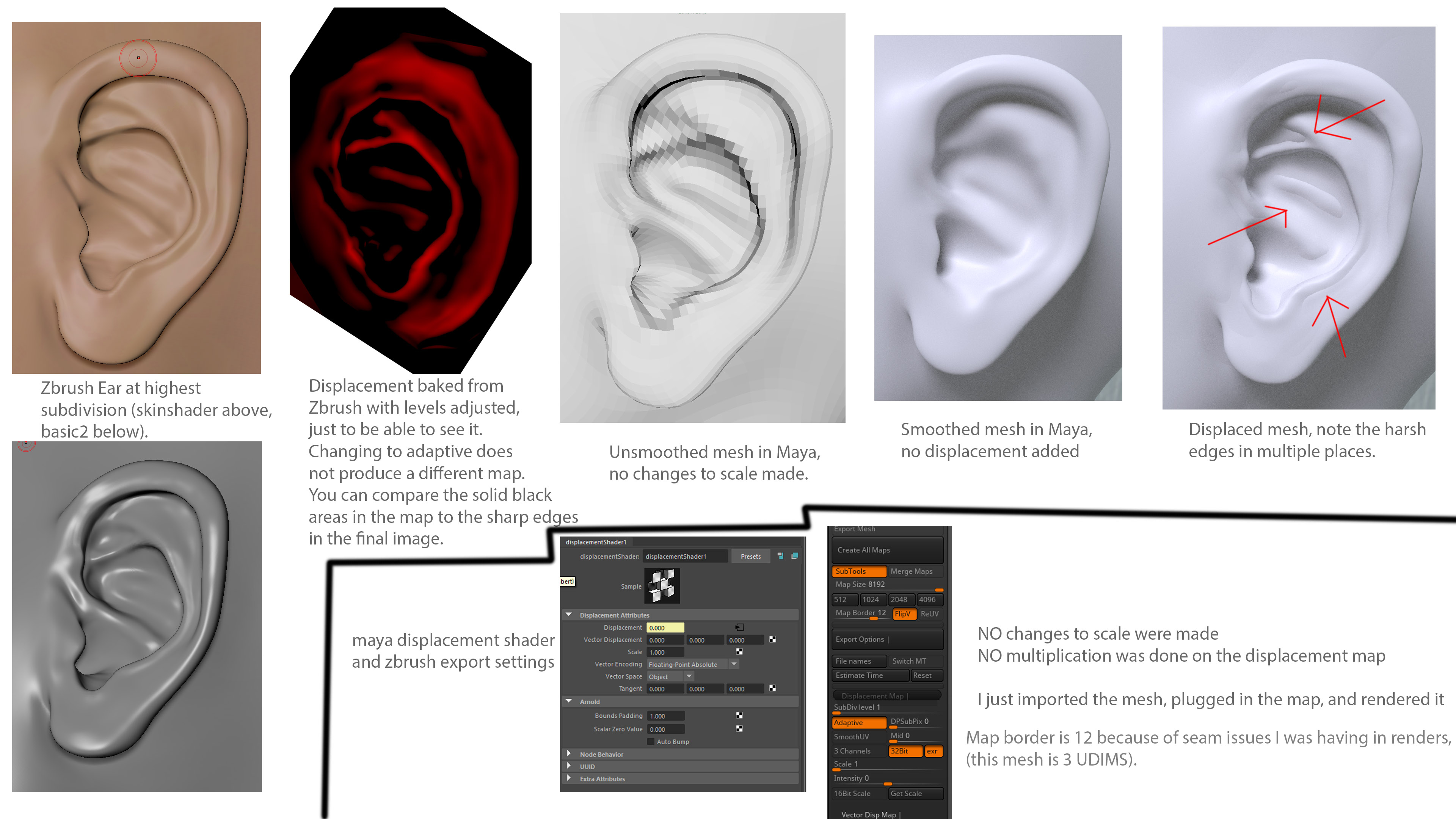 Displacement Baking Inaccuracy Error Zbrushcentral