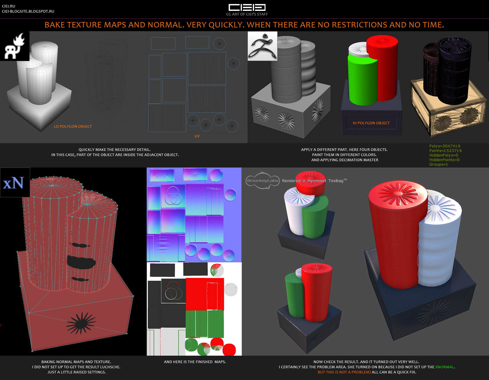 Bake texture maps and normal. Very quickly.jpg