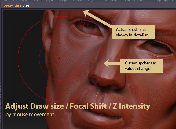 draw size dynamic zbrush