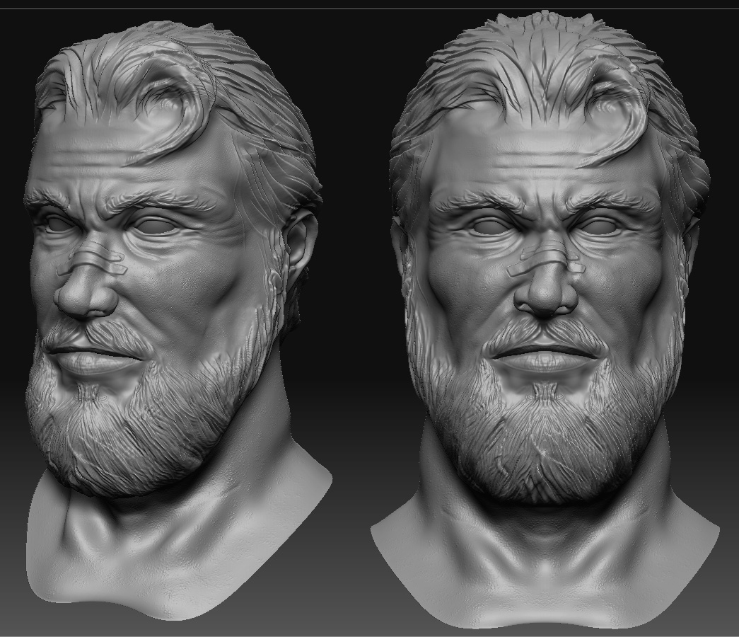 Zbrush барельеф из картинки