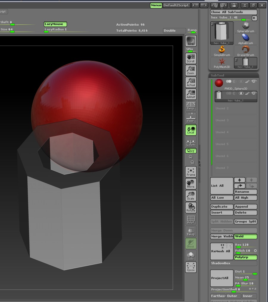 how to render glass in zbrush