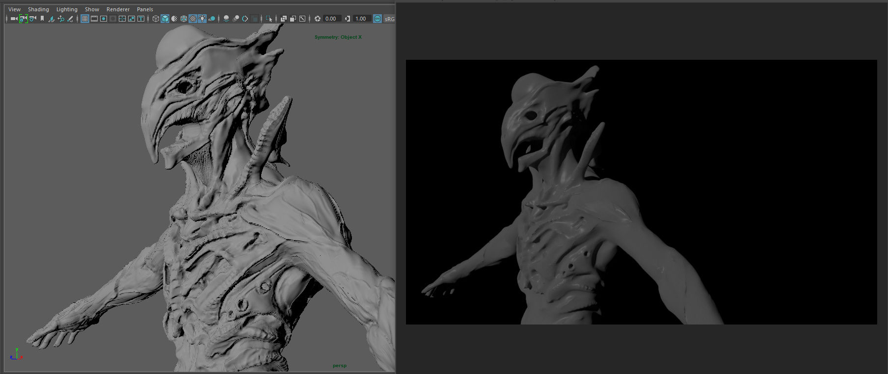 different axis center zbrush vs maya 4r8