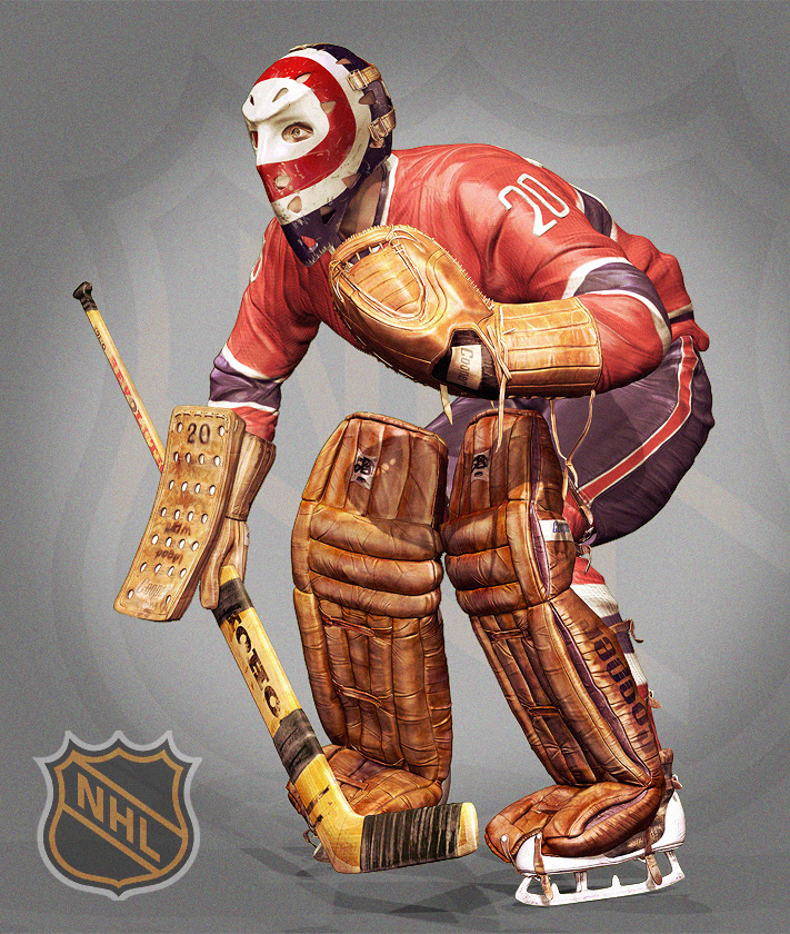 3D vintage ice hockey goalie - TurboSquid 1528808