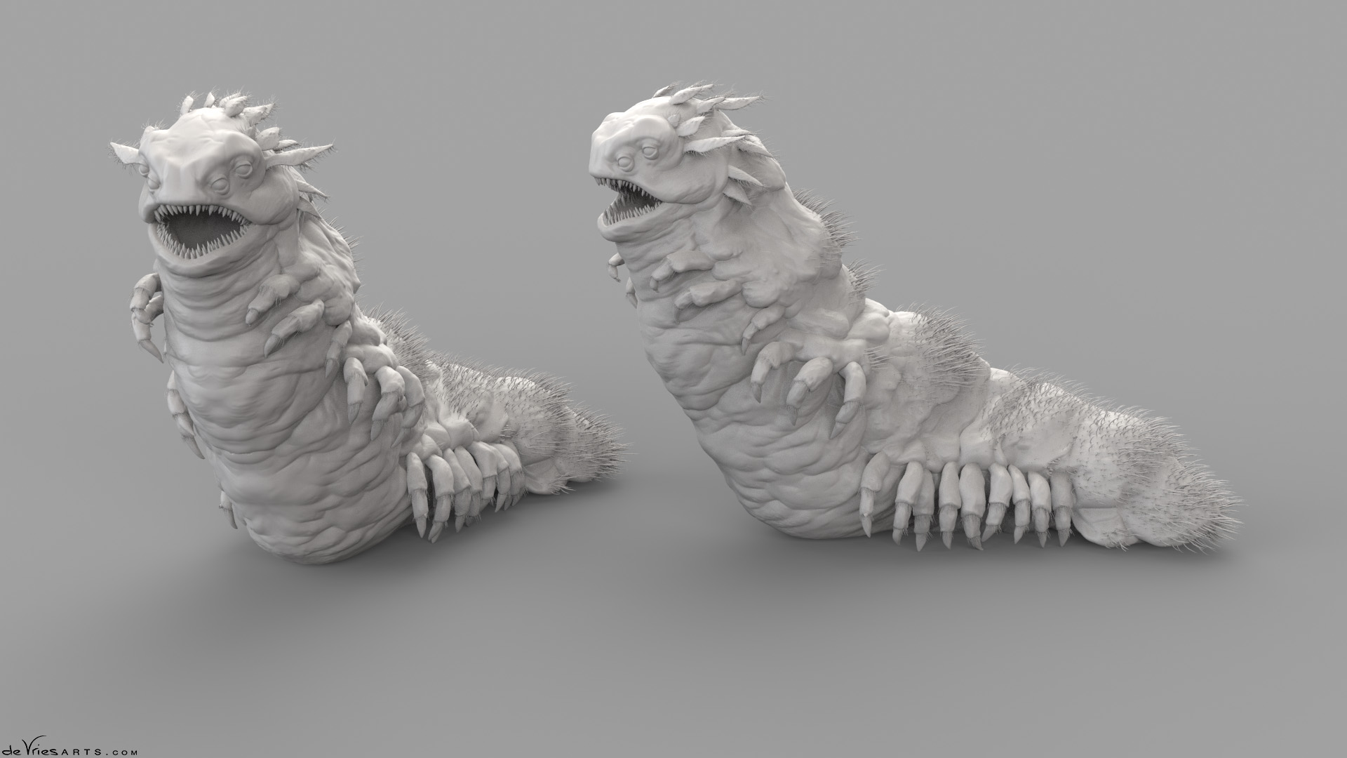 wormsPosingClay-ThijsDeVries_deVriesArts