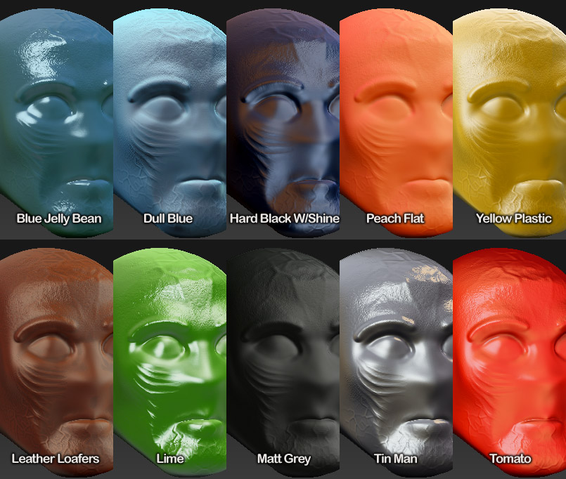 set matcap zbrush default